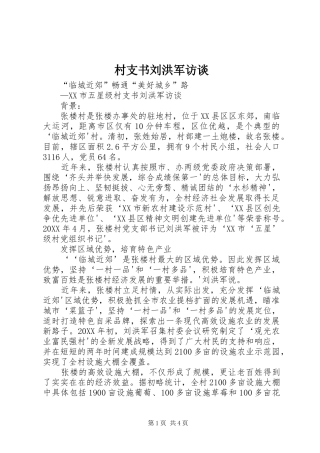 2024年村支书刘洪军访谈