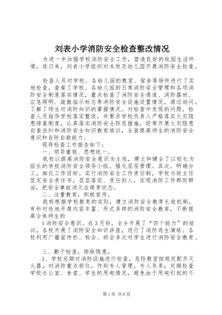 2024年刘表小学消防安全检查整改情况
