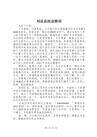 2024年刘总总结会致词