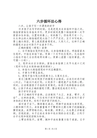 2024年六步循环法心得