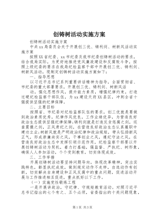 2024年创铸树活动实施方案