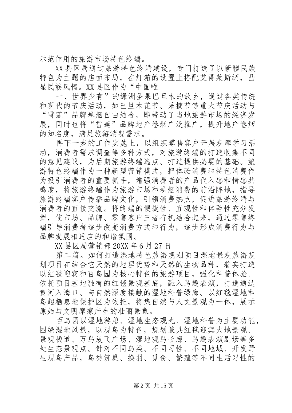 2024年打造旅游型特色终端阶段性报告_第2页