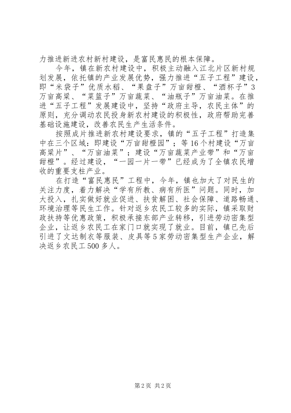 2024年打造特色农业镇经验交流_第2页