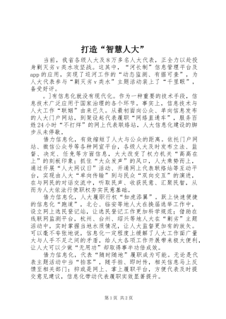 2024年打造智慧人大