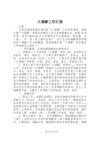 2024年大调解工作汇报