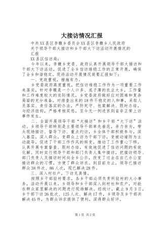 2024年大接访情况汇报