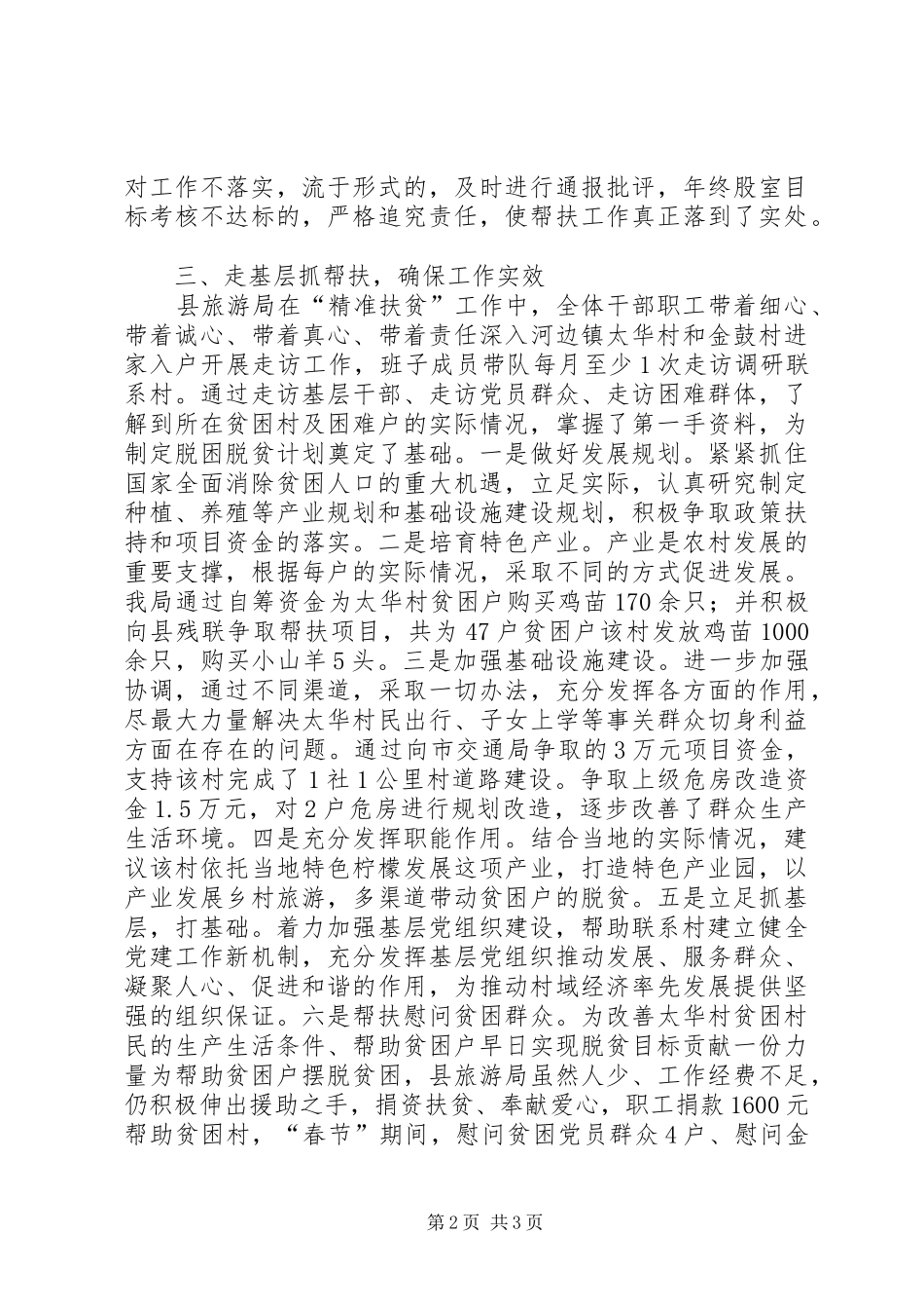 2024年旅游局干部驻村帮扶工作总结_第2页