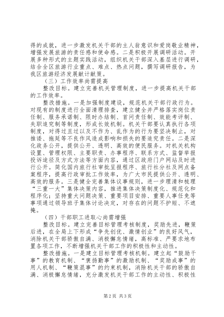 2024年旅游局教育整改工作方案_第2页