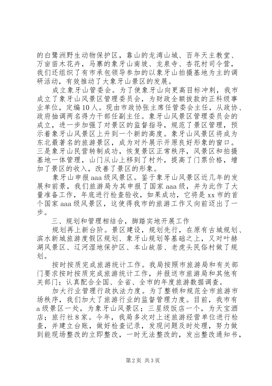 2024年旅游局年终工作总结_第2页