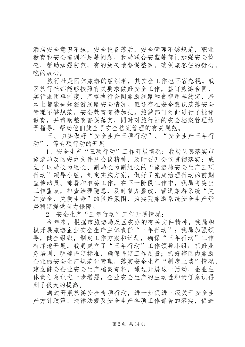 2024年旅游局上半年安全生产工作总结_第2页