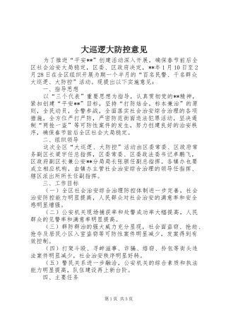 2024年大巡逻大防控意见