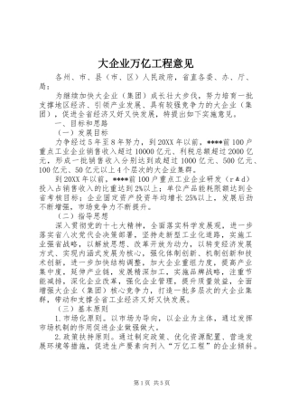 2024年大企业万亿工程意见