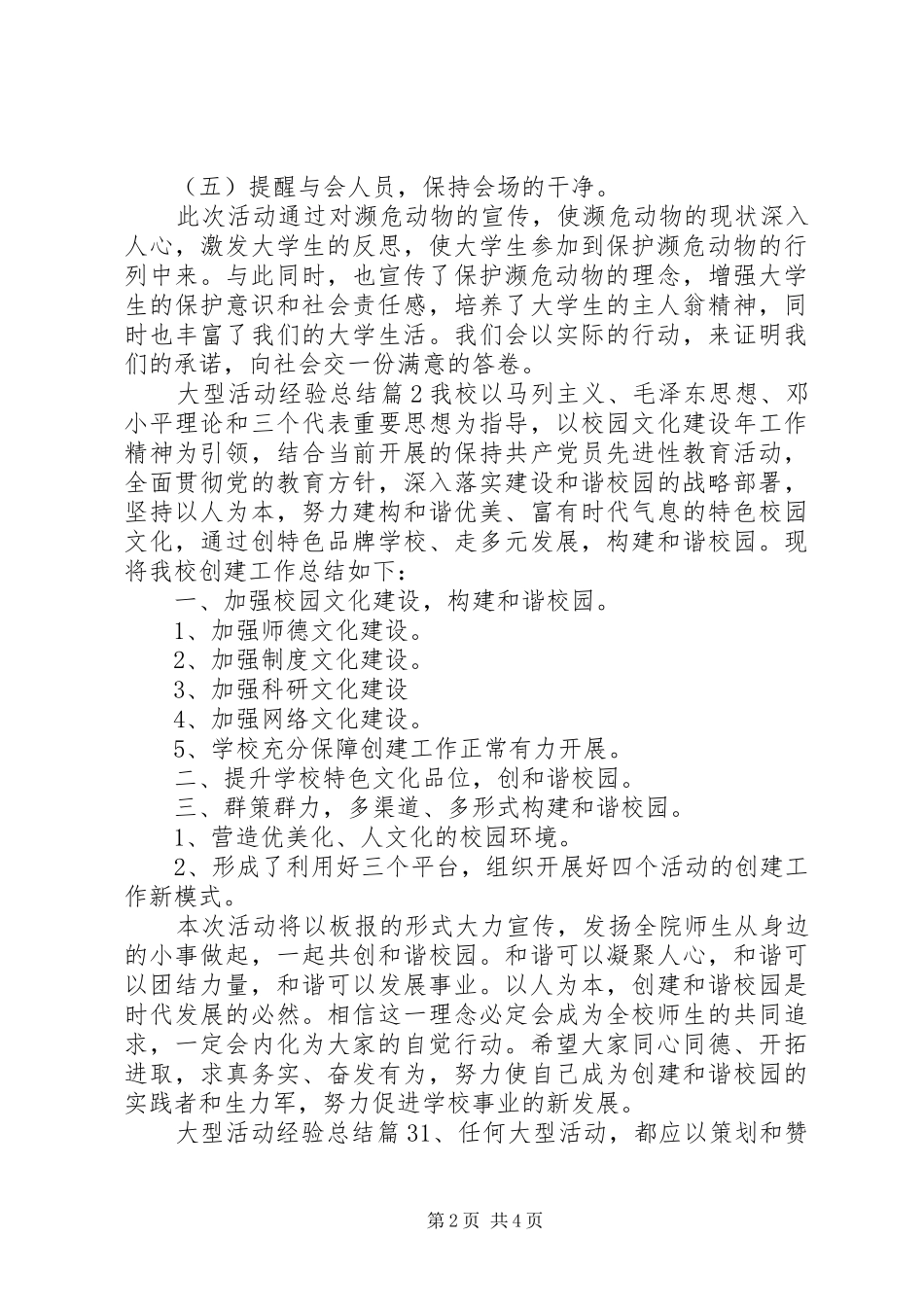 2024年大型活动经验总结_第2页