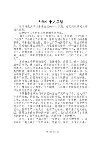 2024年大学生个人总结