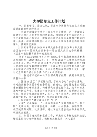 2024年大学团总支工作计划