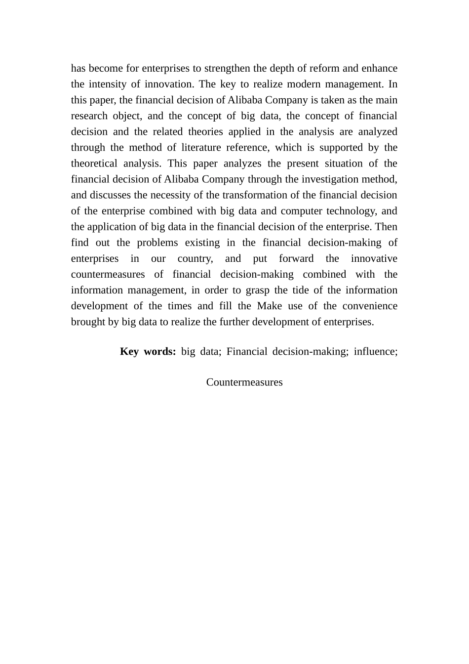 大数据对企业财务决策的影响及对策分析—以阿里巴巴集团为例 财务管理专业_第2页
