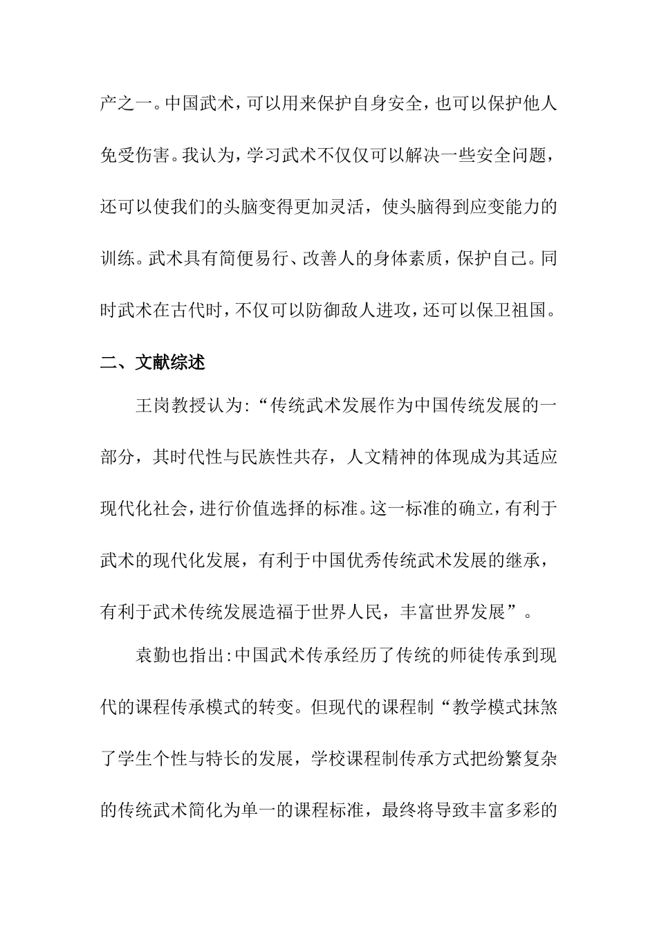 武术发展研究的文献综述_第2页