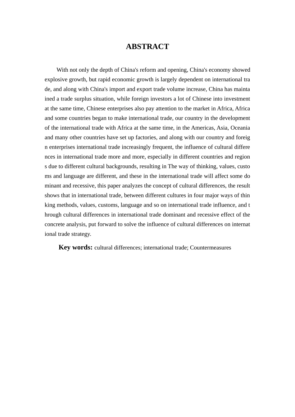 浅谈中西文化差异对我国国际贸易的影响及应对策略分析研究  国际经济专业_第2页