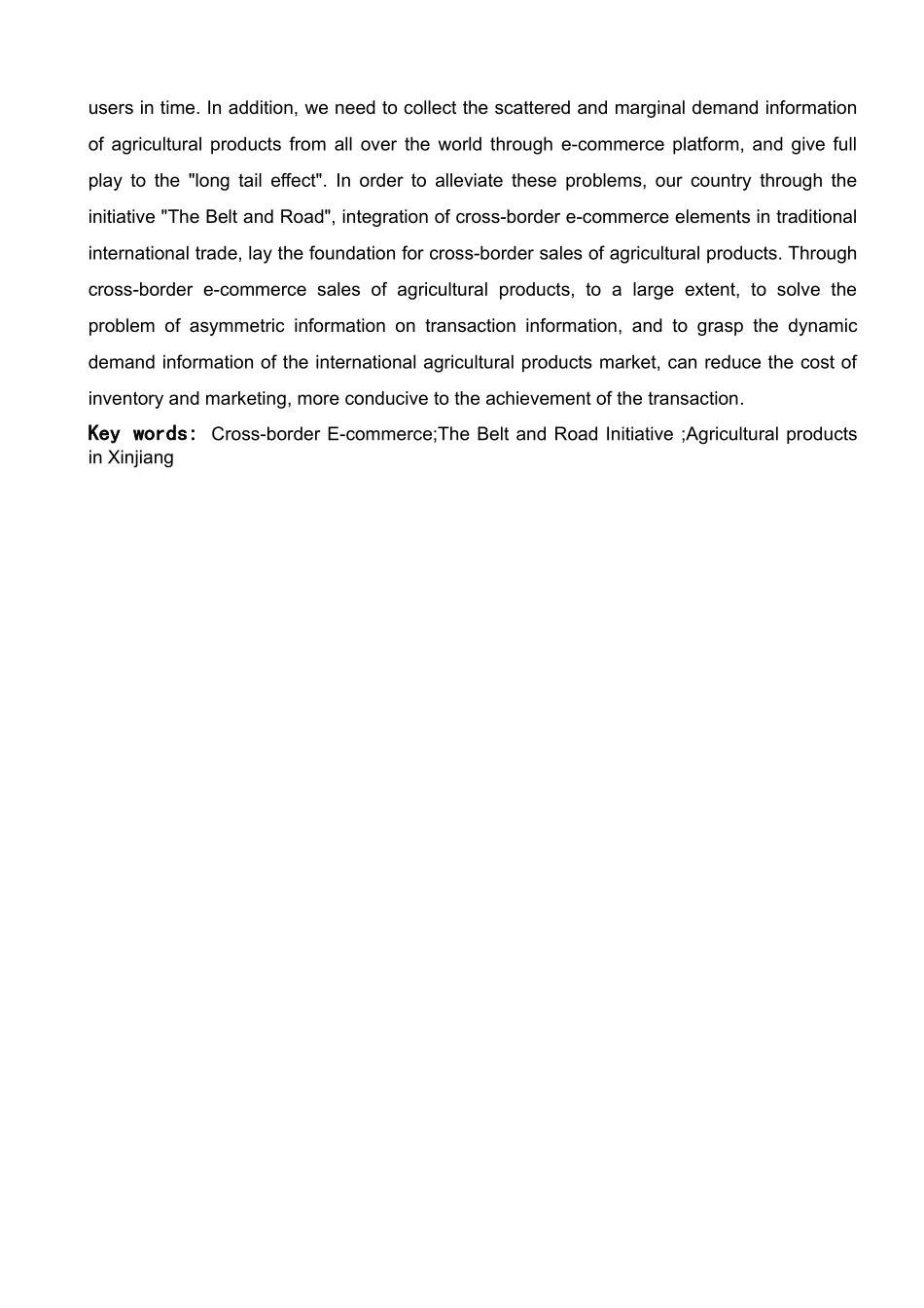 一带一路对新疆农产品跨境电子商务销售现状分析研究  电子商务管理专业_第2页