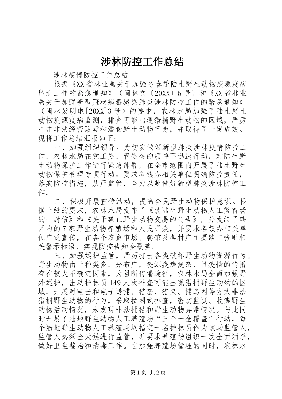 2024年涉林防控工作总结_第1页