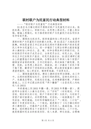 2024年联村联户为民富民行动典型材料