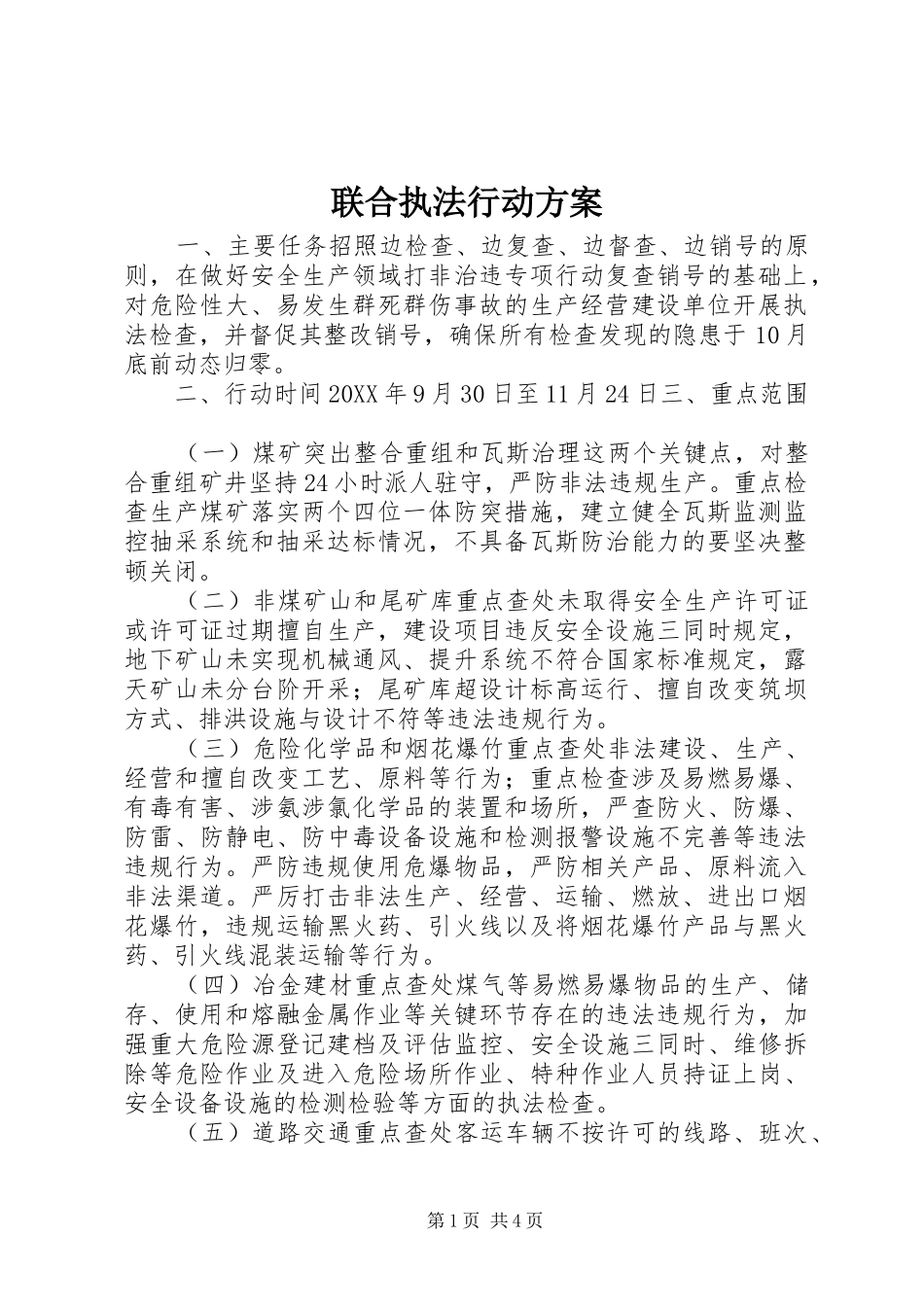 2024年联合执法行动方案_第1页