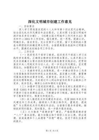 2024年深化文明城市创建工作意见