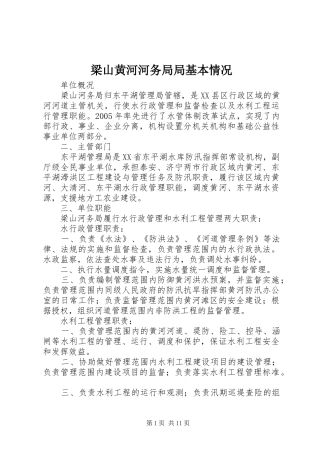 2024年梁山黄河河务局局基本情况