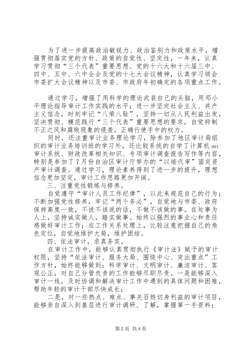 2024年审计个人的年终总结范文_第2页