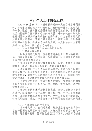 2024年审计个人工作情况汇报