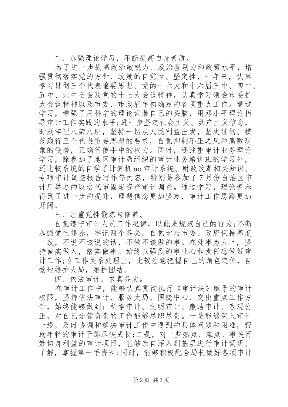 2024年审计工作总结审计工作个人总结_第2页