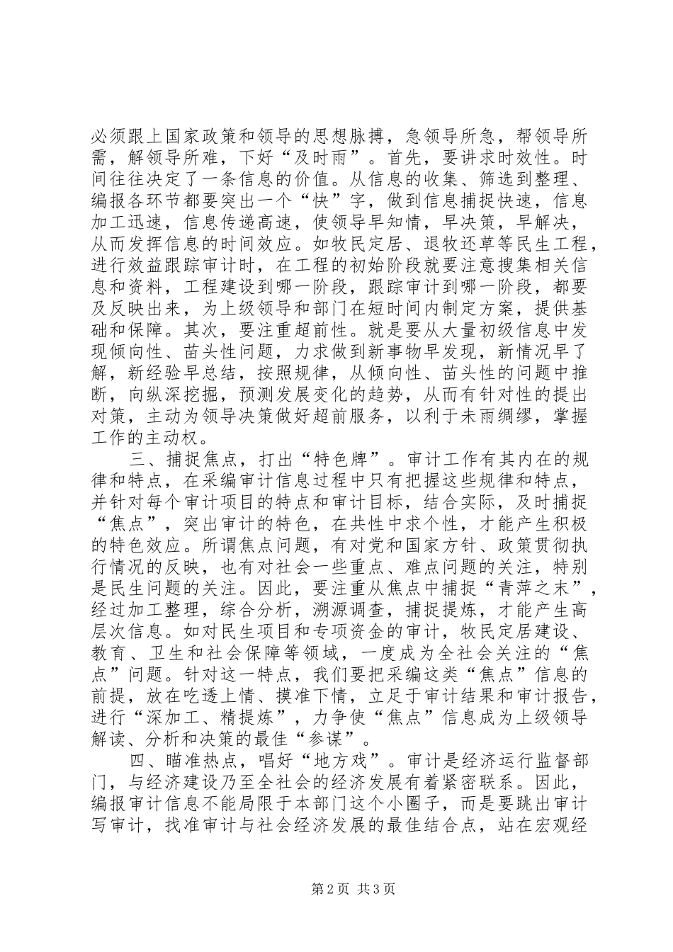 2024年审计机关信息经验交流材料_第2页