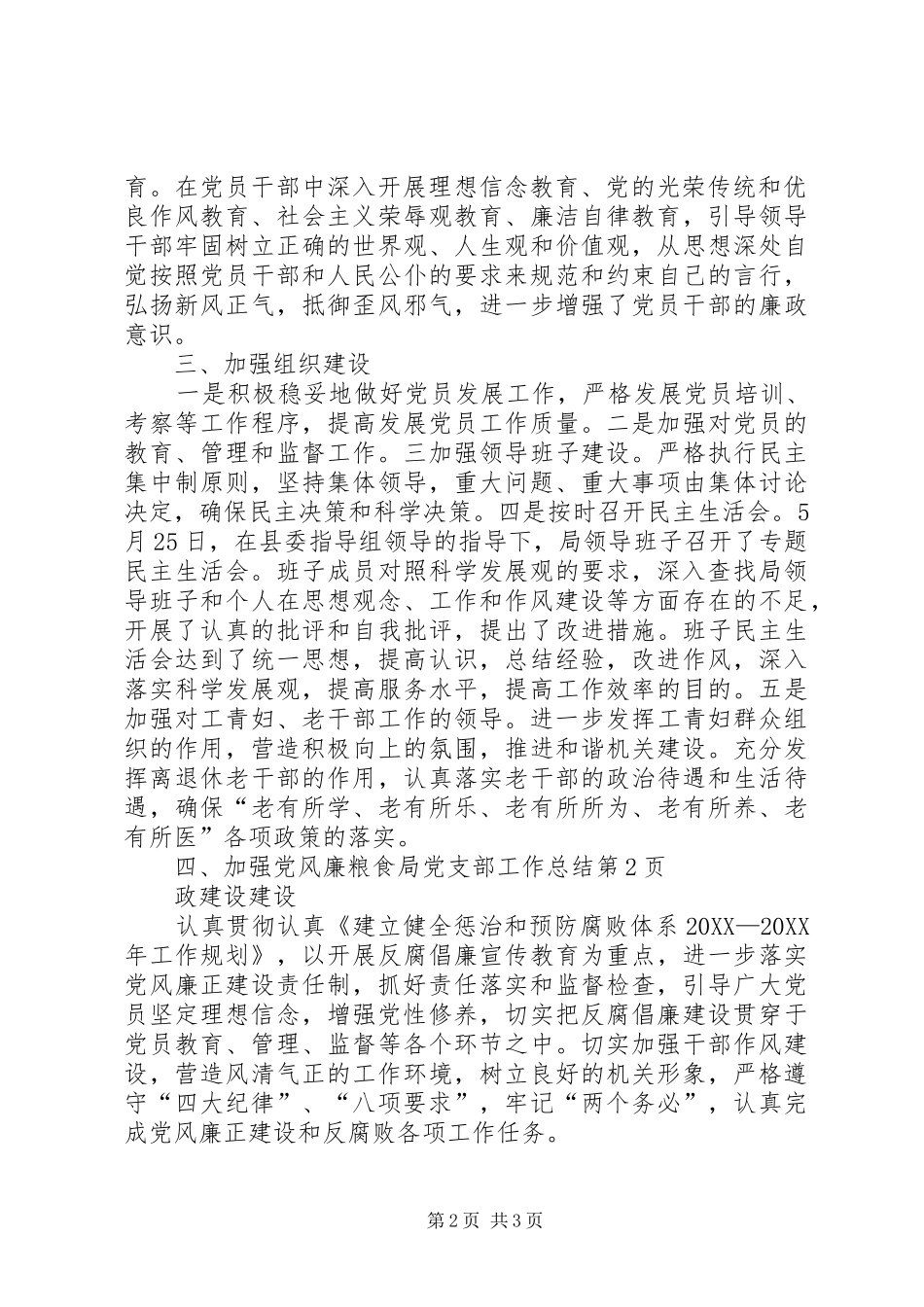 2024年粮食局党支部工作总结_第2页