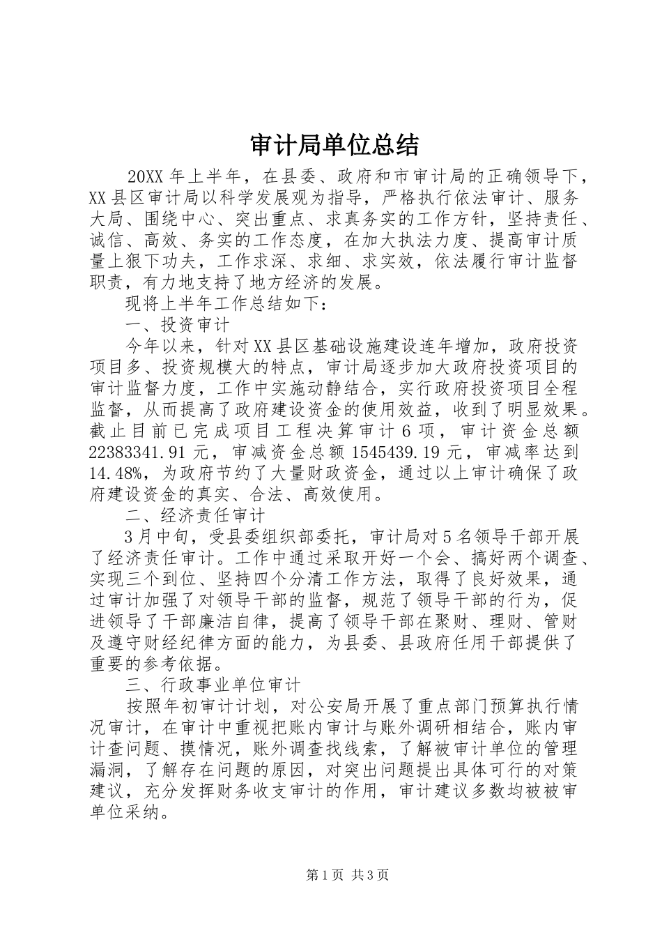 2024年审计局单位总结_第1页