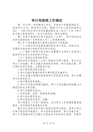 2024年审计局复核工作规定