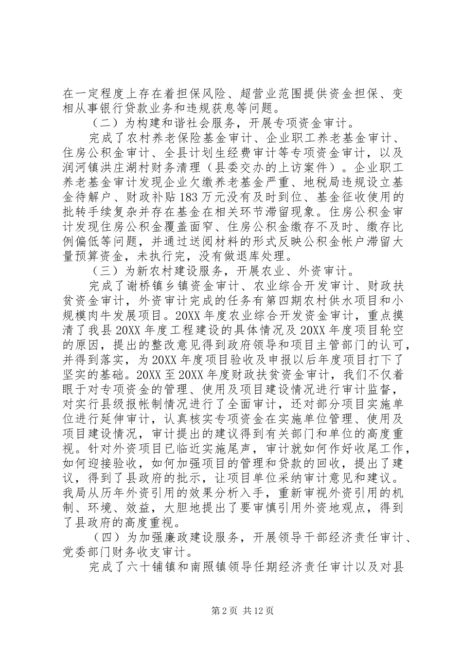 2024年审计局关于工作总结的报告_第2页