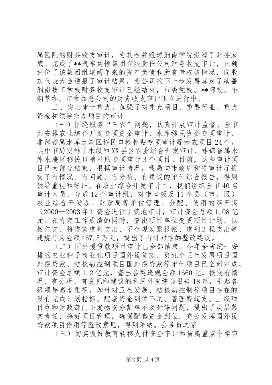 2024年审计局经济建设工作半年总结_第2页