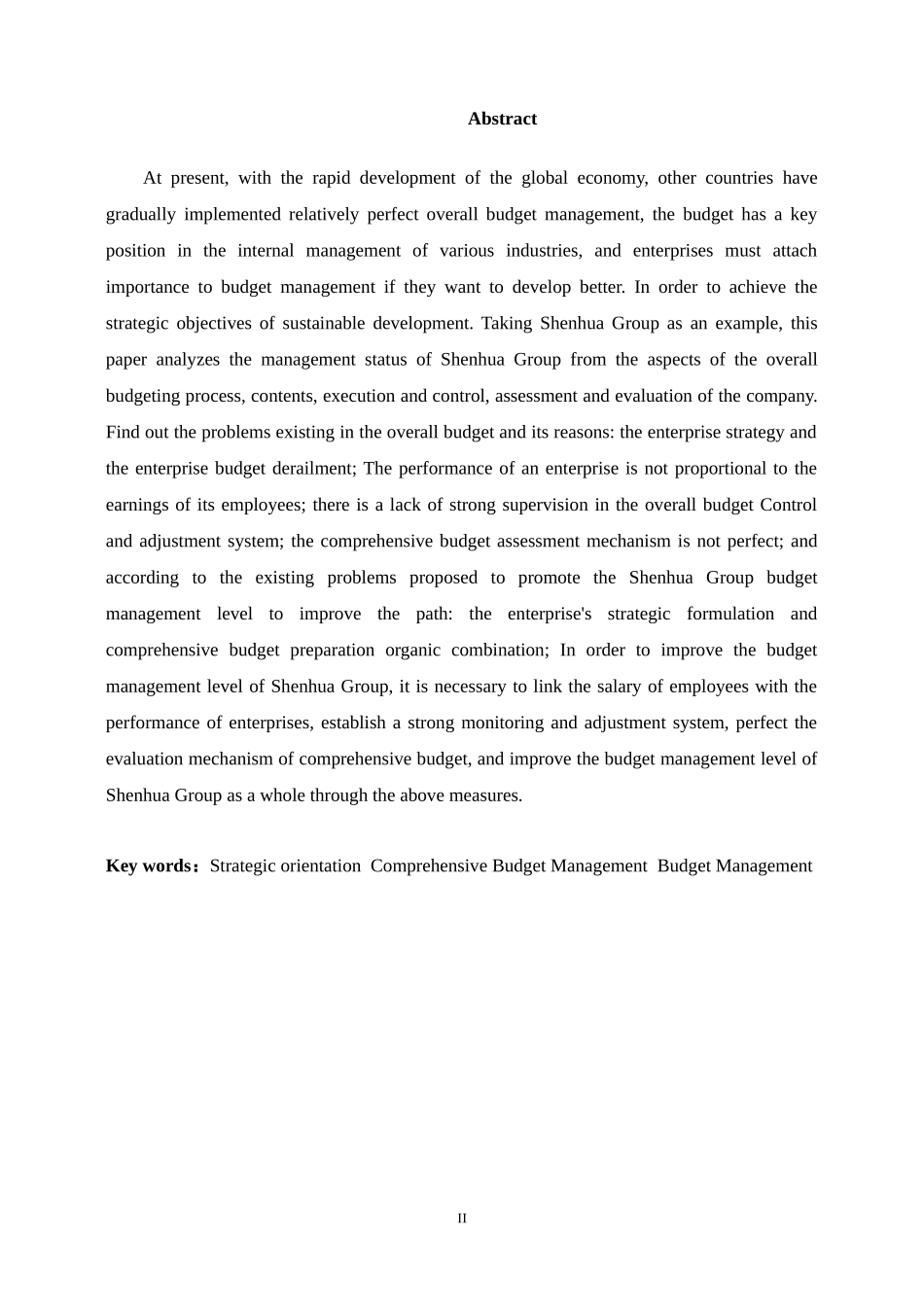 基于战略导向能源企业全面预算管理探究-以神华集团为例  财务管理专业_第2页