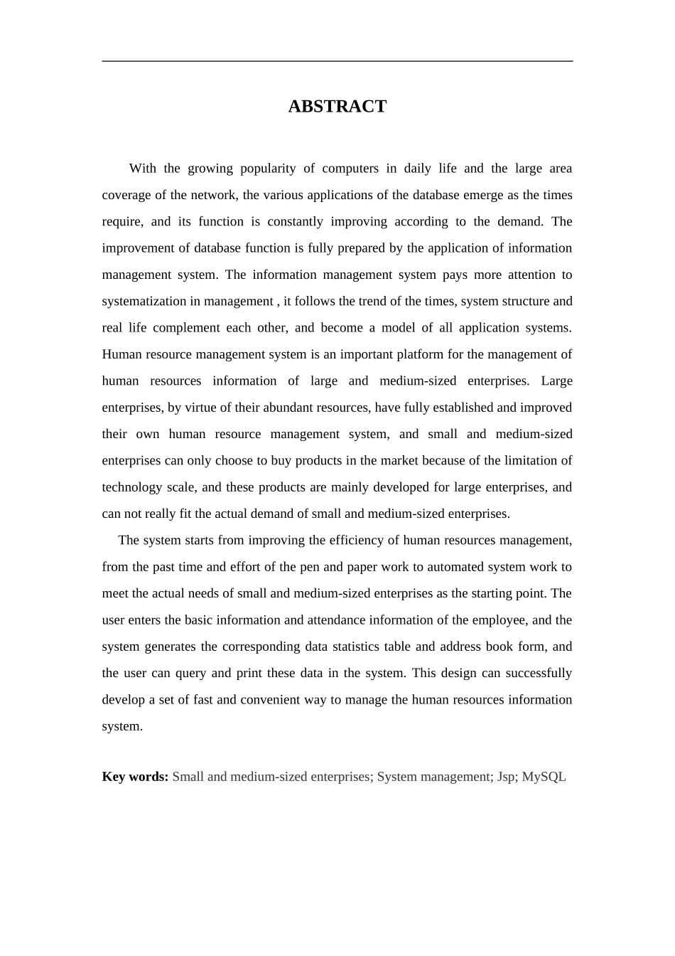 基于中小型企业的人力资源管理系统设计  工商管理专业_第2页