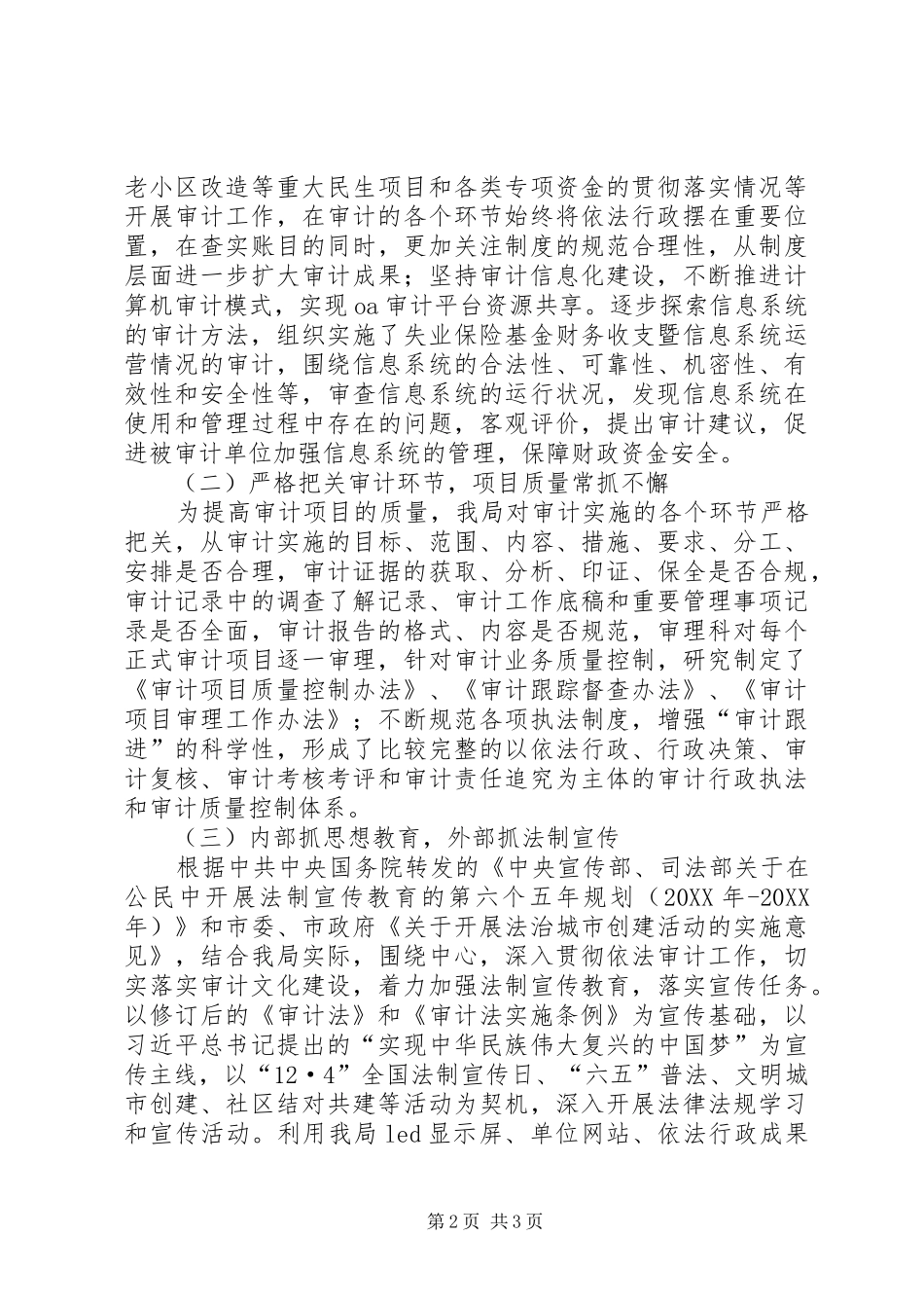 2024年审计局年度依法行政工作报告_第2页