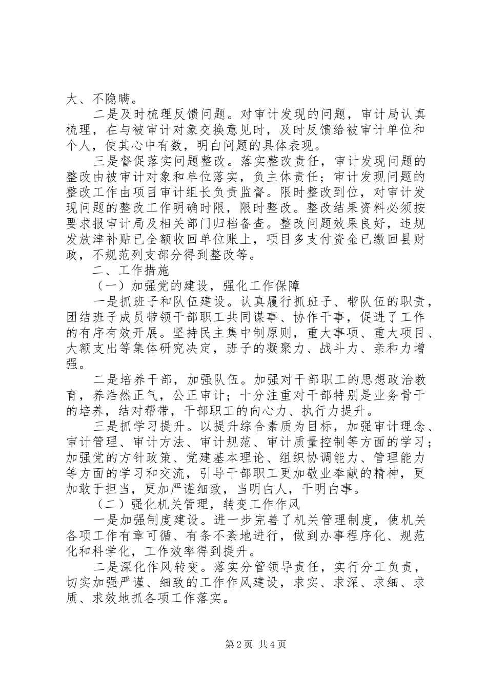 2024年审计局年中工作总结范文_第2页