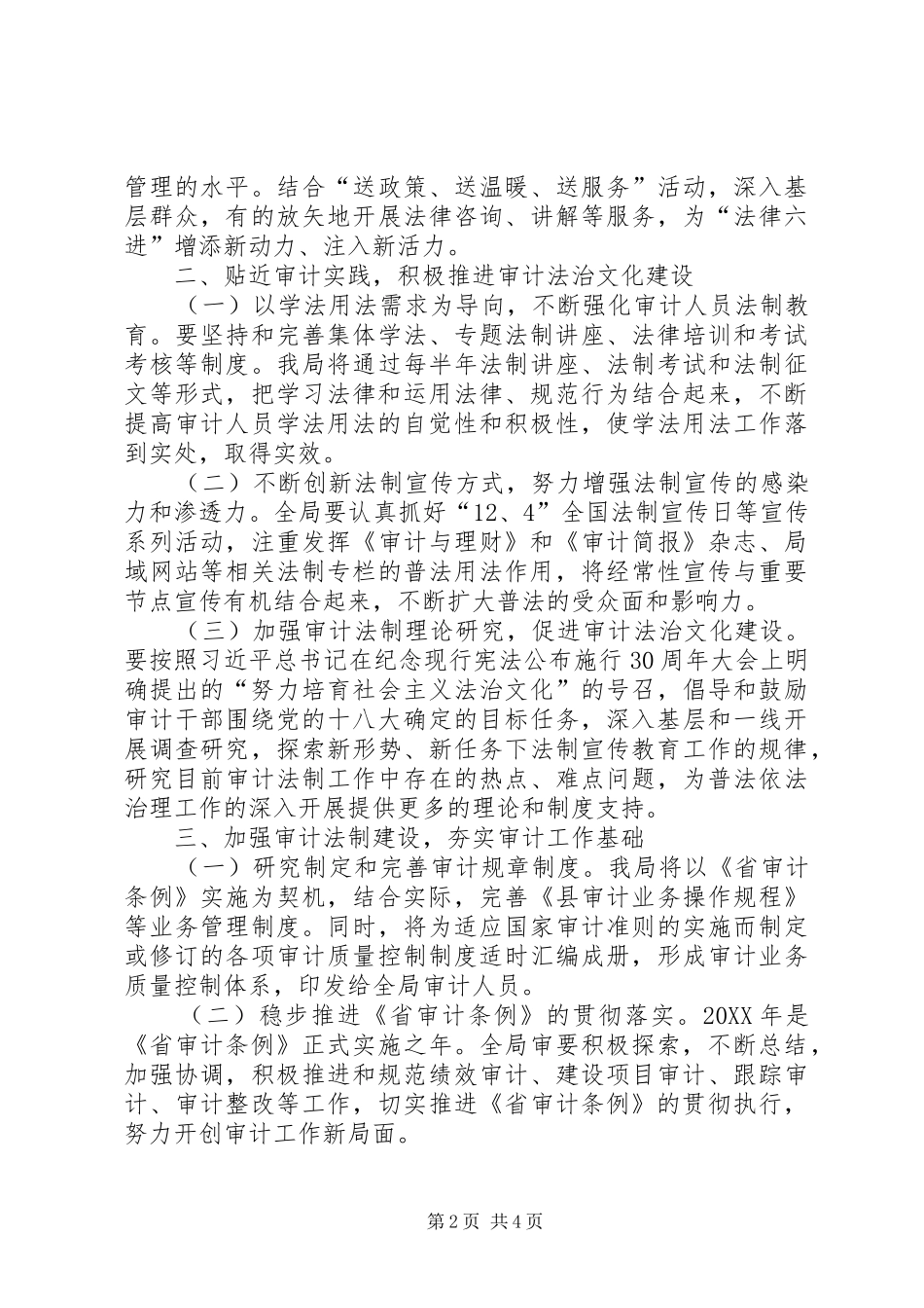 2024年审计局普法依法治理工作要点_第2页