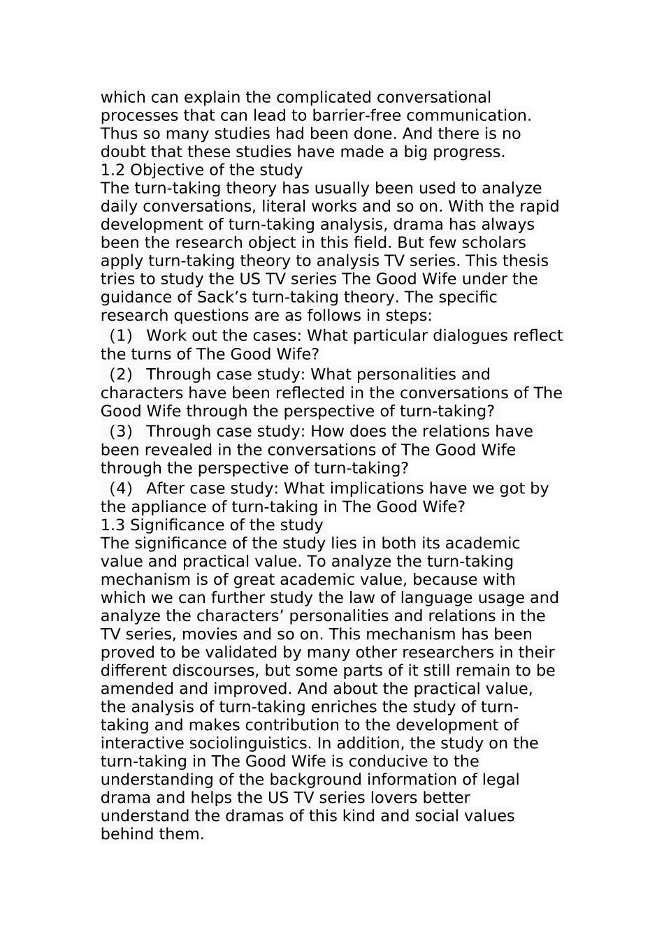 话轮转换视角下《傲骨贤妻》中的人物关系和性格  影视编导专业_第3页