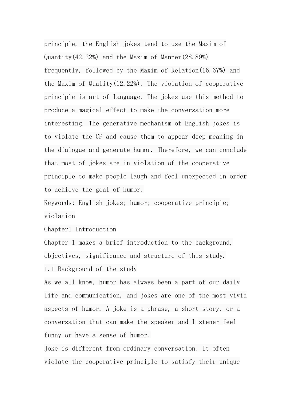 合作原则下英文笑话的生成机制分析  英语教学专业_第3页