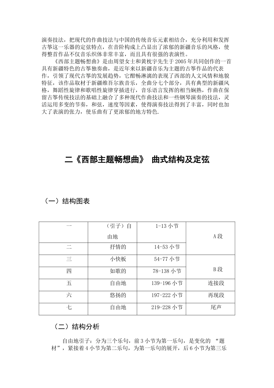古筝曲《西部主题畅想曲》的演奏特点  音乐学专业_第2页