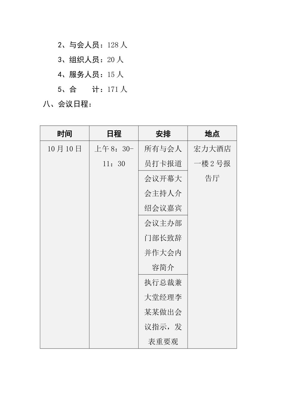 关于“新时期酒店管理”会议策划书  会展策划专业_第3页