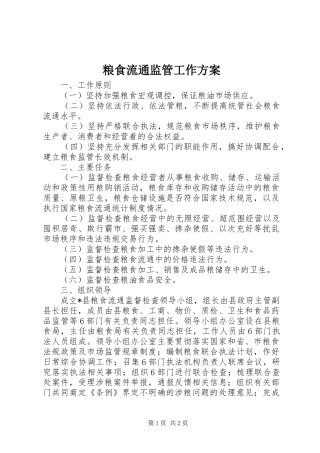2024年粮食流通监管工作方案