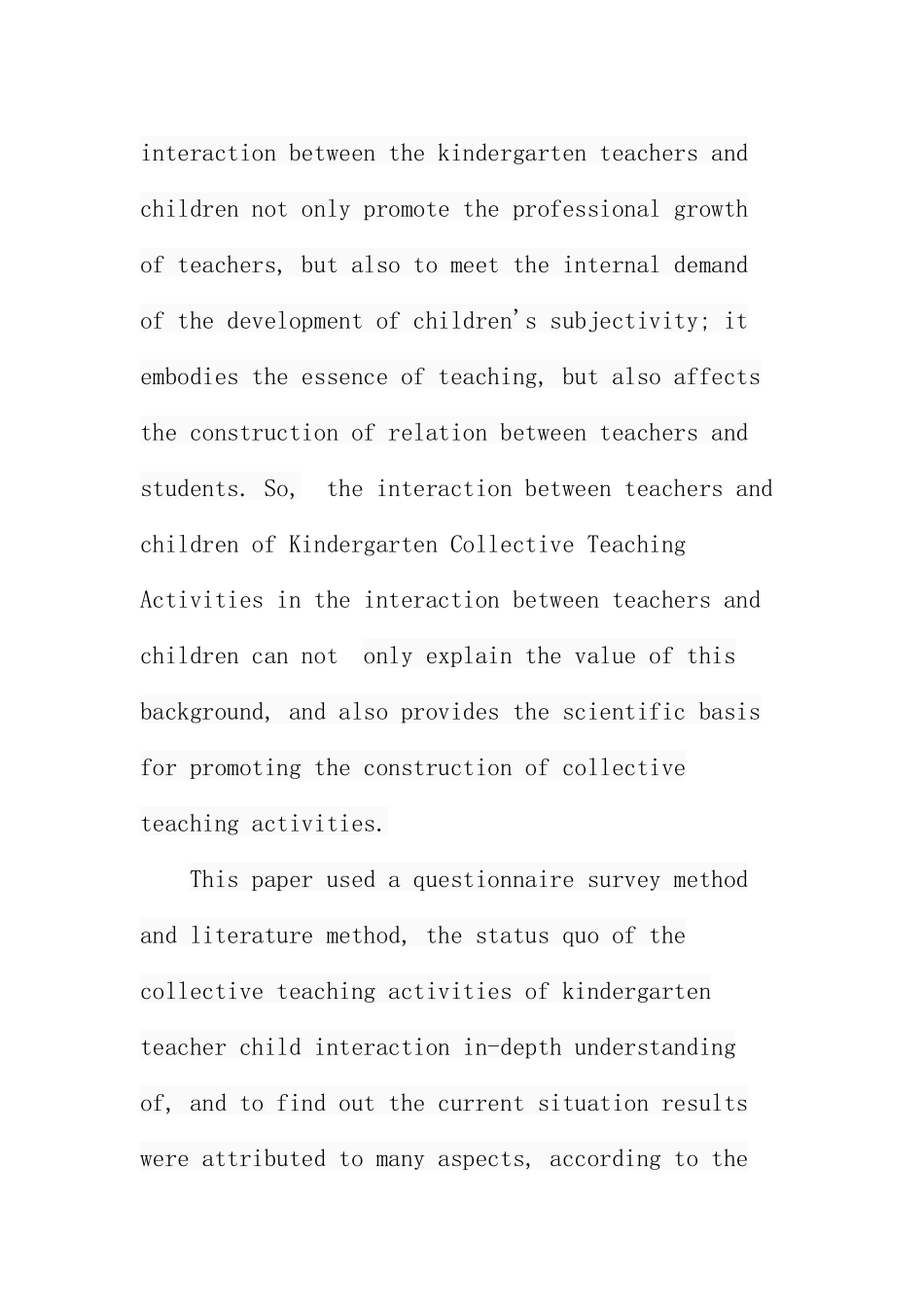 幼儿园集体教学活动中师幼互动的现状分析研究  学前教育专业_第2页