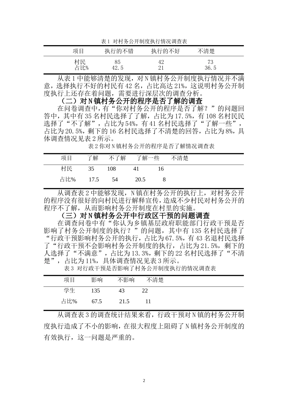 关于广州市N镇村务公开的调查报告  公共管理专业_第3页