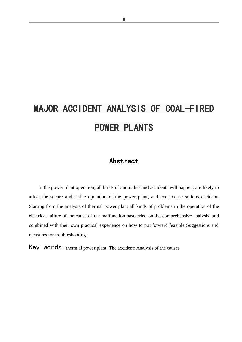 火力发电厂重大事故分析  工程管理专业_第2页
